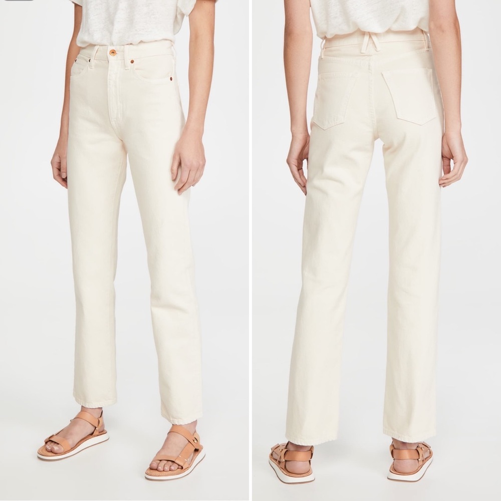 SLVRLAKE London Jeans in Ecru Beige, 23